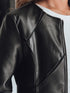 DAMEN KUNSTLEDERJACKE MIT FIGURBETONTEM SCHNITT