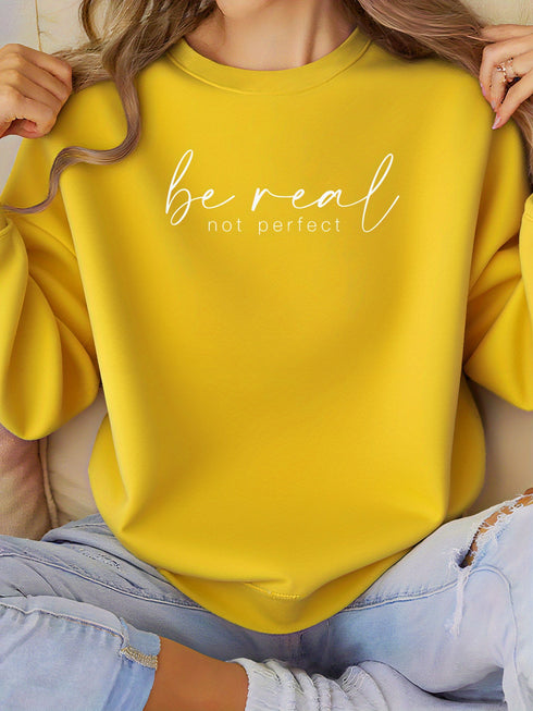 Motivierendes Damen-Sweatshirt | locker sitzender Pullover mit Statement