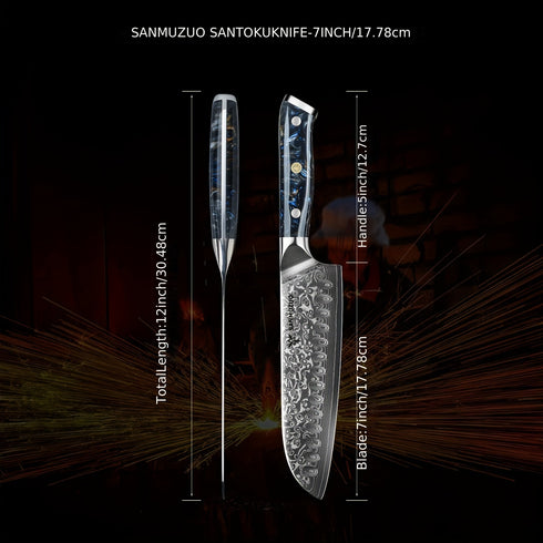 Sōrai 18 cm Damast-Kochmesser | 67-Lagen VG10-Kern | Harzgriff | Shiraki