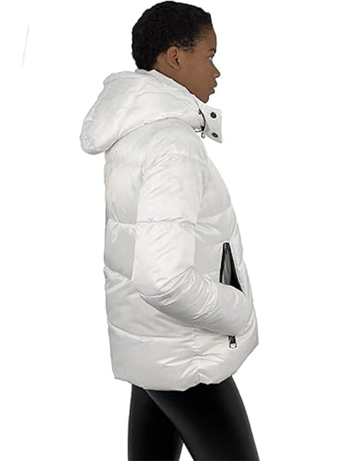 DAMEN KURZE WINTERDAUNENJACKE MIT KAPUZE