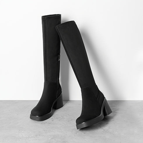 DAMEN-STIEFEL MIT DICKEN ABSÄTZEN – BEQUEME REITSTIEFEL