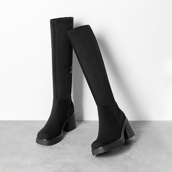 DAMEN-STIEFEL MIT DICKEN ABSÄTZEN – BEQUEME REITSTIEFEL