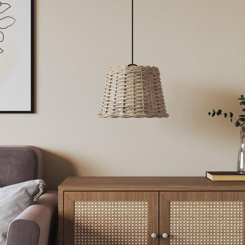 Saga Skandinavischer Rattan-Lampenschirm Einfacher Kronleuchter