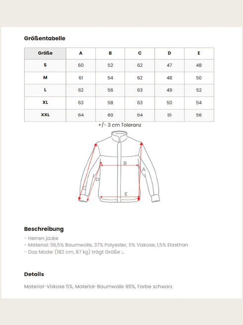 Valkron Herren Freizeitjacke mit Brusttaschen normale Passform