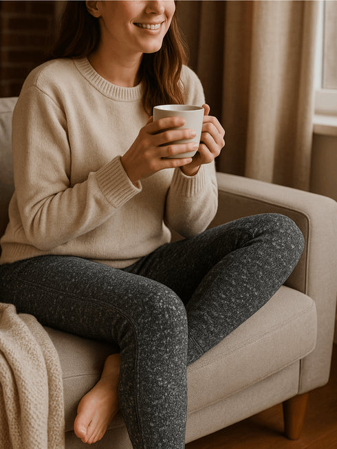 Thermo-Fleece-Leggings Damen | Gefütterte Winterleggings mit hoher Taille