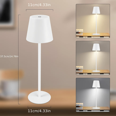 LED Schreibtischlampe weiß/schwarz – Touch dimmbar mit USB Ladefunktion