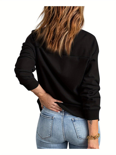 DAMEN PULLOVER – REISSVERSCHLUSS-HOODIE LOCKERER SCHNITT