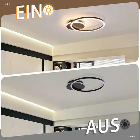 LED Deckenleuchte 24 W 2-Ringe, warmweiß