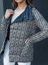 Doppelseitige Damen Steppjacke | geometrischer Print & Wendefunktion