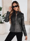 DAMEN KUNSTLEDER ÜBERGANGSJACKE – MODISCHE MOTORRADJACKE