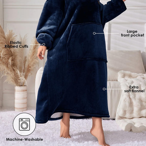 Sherpa Hoodie Decke mit Ärmeln & Tasche | ultraweich & warm