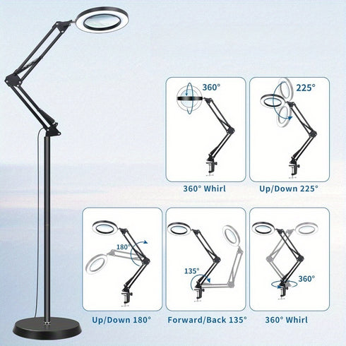 Leselupe 10× mit Tischklemme | Stabiler Stand und Große Sicht