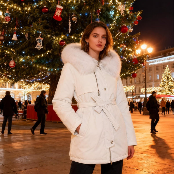 Damen Winterjacke mit Pelzkragen | Daunen winddicht & stylisch