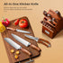 Shiraki Allzweck Küchenmesser Set 16-teilig | Holzgriff & Block