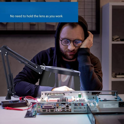 Leselupe 10× mit Tischklemme | Stabiler Stand und Große Sicht