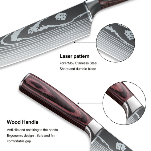 Ryūya 14‑teiliger Profi‑Küchenmesser‑Set mit Holzblock | Shiraki