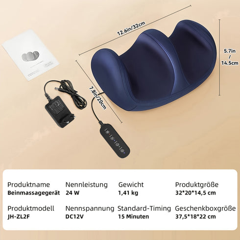 Fußmassagegerät mit Wärme | 3 Heizstufen Shiatsu & Knetmassage für Füße und Beine