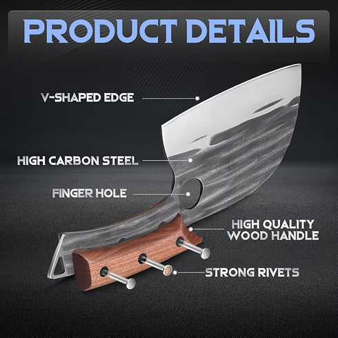 Shizuku Full-Tang Metzgermesser mit Leder-Scheide | Shiraki