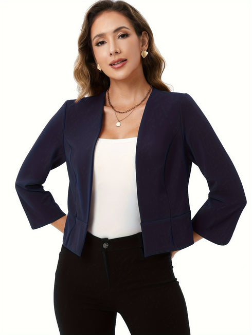 Damen Open-Front Blazer mit ¾-Ärmeln | Elegant & Chic