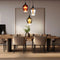 VelaLum Modern chandelier glass 5-burner E27 ceiling light