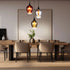 VelaLum Modern chandelier glass 5-burner E27 ceiling light