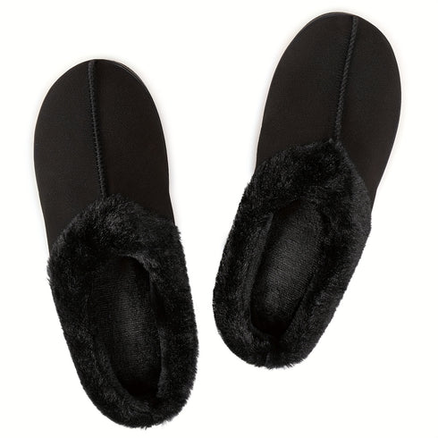 Damen Flauschige Slip-On Hausschuhe