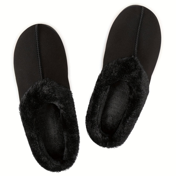 Damen Flauschige Slip-On Hausschuhe