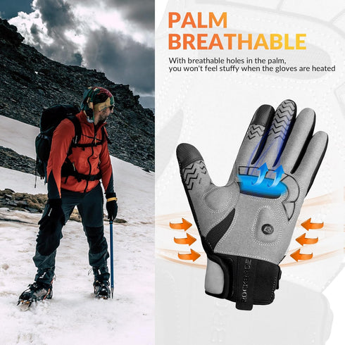 KomfortFäustlinge - Beheizte Fäustlinge für kalte Tage, Touchscreen-kompatibel, winddicht, ideal zum Radfahren und Wandern, Größen M-2XL