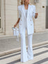 Damen Anzugset mit Straight-Leg Hose & Doppelreihigem Blazer