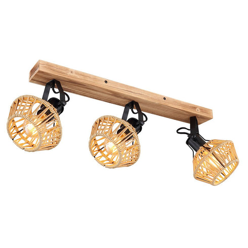 Ingrid 3-Flame pendant light – Nordic ceiling lamp hemp