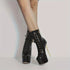 DAMEN-STIEFELETTEN MIT ABSATZ - STILETTO-PUNK-STYLE MIT RUNDER SPITZE