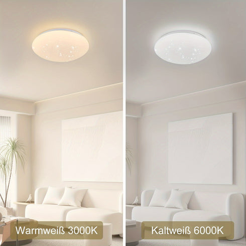 LED Sternenhimmel Deckenleuchte Ø 30 cm 18 W 3CCT