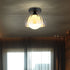 Solveig Retro Deckenleuchte Rauchglas modern für Flur Wohnzimmer