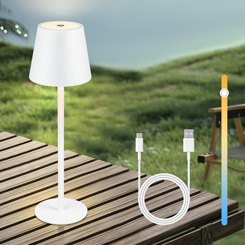 LED Schreibtischlampe weiß/schwarz – Touch dimmbar mit USB Ladefunktion