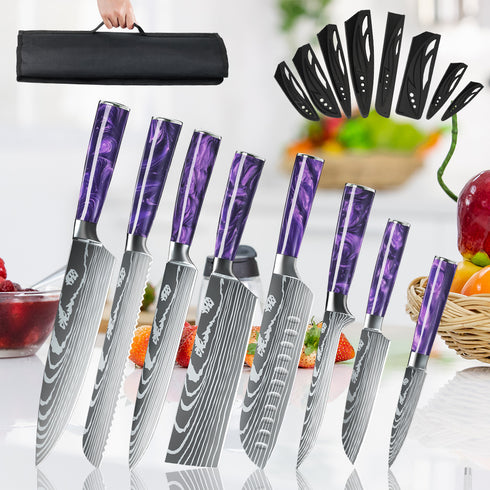 Yanagiba Messerset 8-teilig | Elegant-komplett für Gemüse & Fleisch | Shiraki