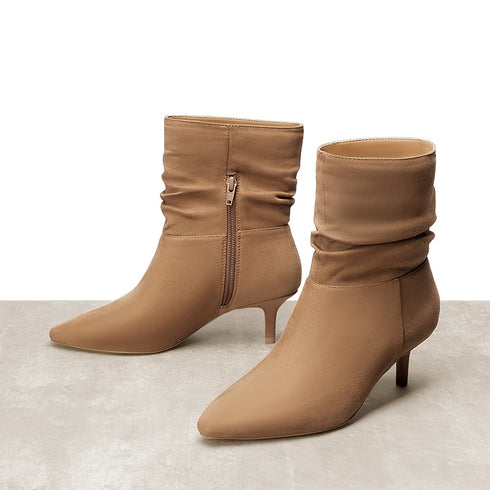 STIEFELETTEN MIT SPITZER ZEHENPARTIE FÜR DAMEN, MIT MITTELHOHEM SCHAFT