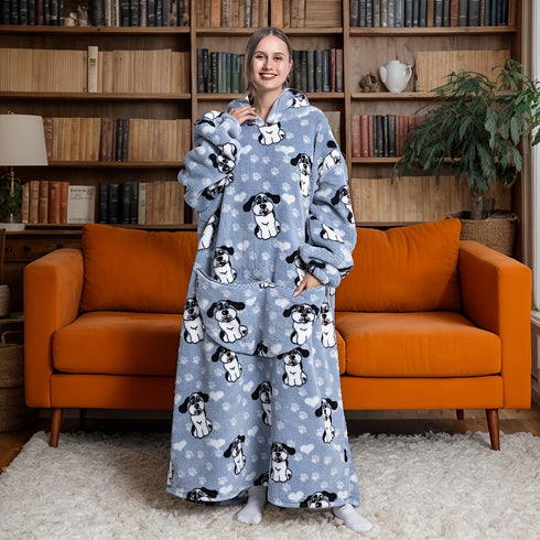 Ultragemütliche übergroße Kapuzendecke mit riesiger Tasche | Superweich und Warm