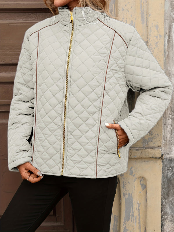 Plus Size Damen Outdoor-Jacke – Robuster Wintermantel mit Reißverschluss