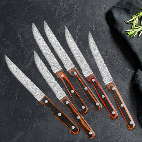 Hibana 15-teiliges Küchenmesser-Set mit Messerblock & Wetzstahl | Shiraki