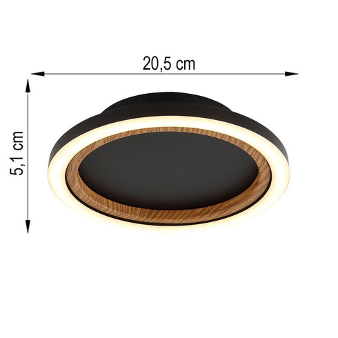 Linnea Moderne LED Deckenleuchte Holz-Optik
