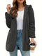 Frauen Plüschjacke Pullover mit Kapuze – Warmer Fleece-Cardigan mit Taschen