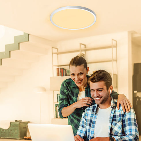 Runde LED Deckenleuchte dimmbar für Bad & Wohnraum