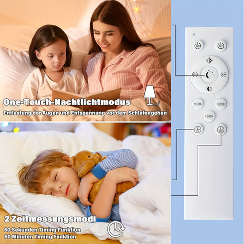 LED Deckenleuchte 24W dimmbar mit Fernbedienung – 3CCT Farbtemperatur