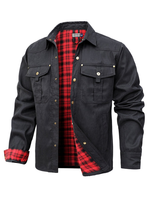 Korvan Herrenjacke – Karierte Arbeitsjacke sportlich & winddicht