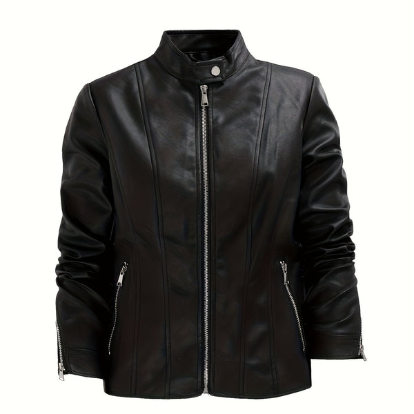 Kurze Bikerjacke im Bobber-Stil Winter Damenjacke