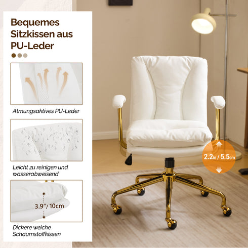 Jonas | Ergonomischer Bürostuhl mit Gold-Akzenten