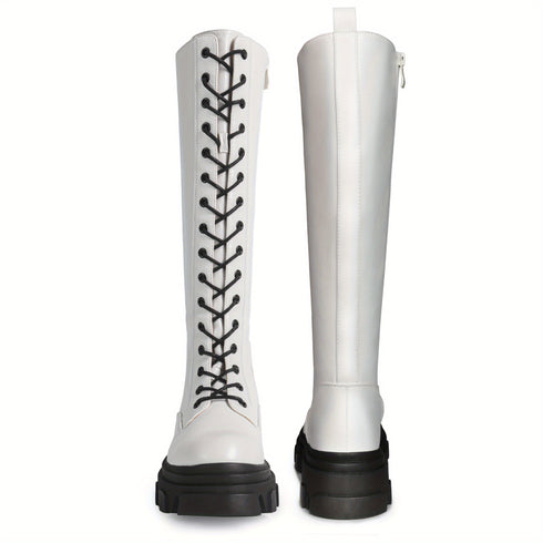 KNÖCHELHOHE STIEFEL FÜR FRAUEN | MODE-KAMPFSTIEFEL