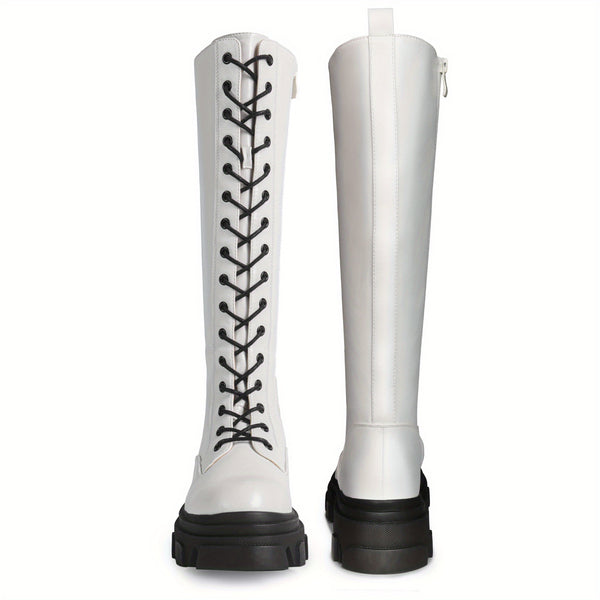 KNÖCHELHOHE STIEFEL FÜR FRAUEN | MODE-KAMPFSTIEFEL