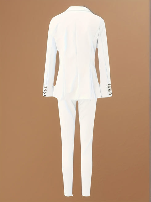 Damen Doppelreihiger Business-Anzug | Blazer & Hose im Set