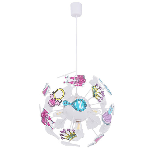 RGB LED Pendelleuchte Prinzessin | Kinderzimmer Lampe Farbwechsel und Warmweiß